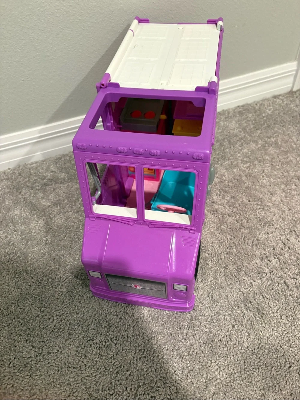 Barbie Pink and White Food Truck Play Vehicle